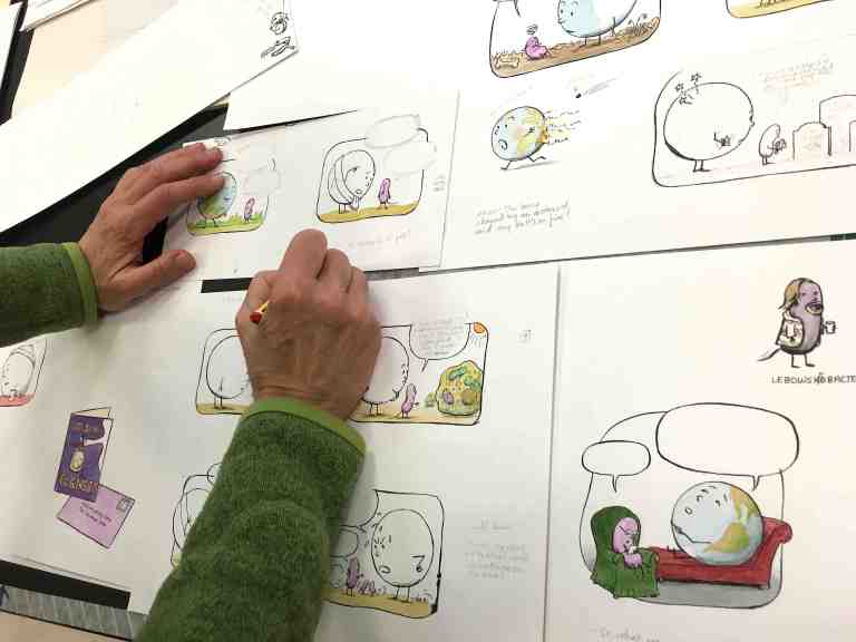 Drawing cartoons clores